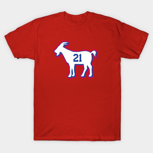 PHI GOAT - 21 - Red T-Shirt by KFig21